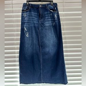Long Jean Skirt
